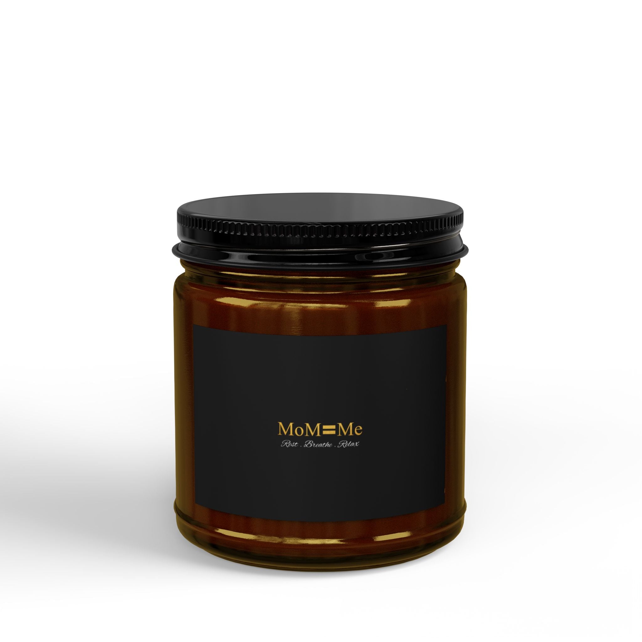 MoM=Me Scented Soy Candle – Vanilla Bean (Amber Jar) Rest. Breathe. Relax.