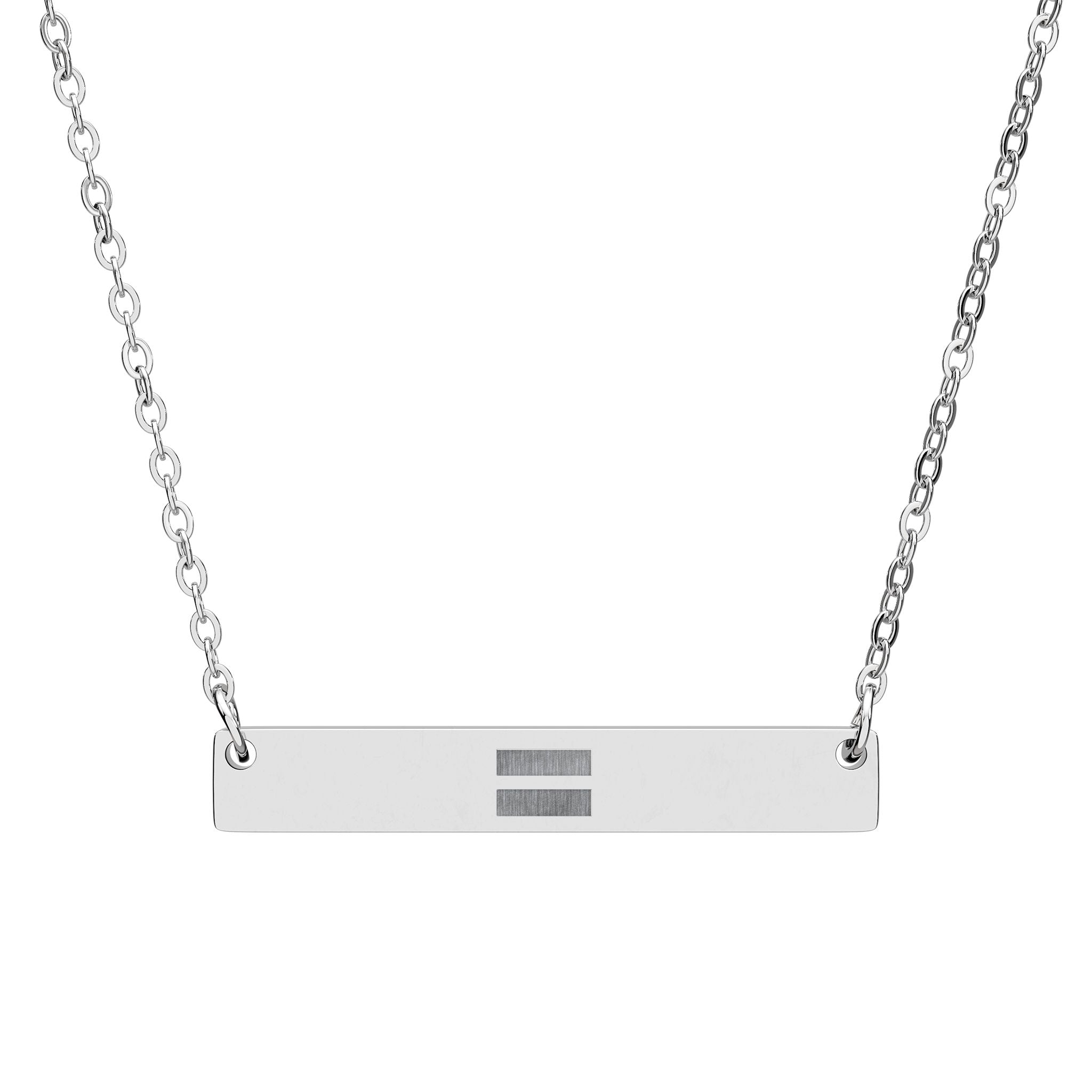 Horizontal Bar Necklace (Engraving)