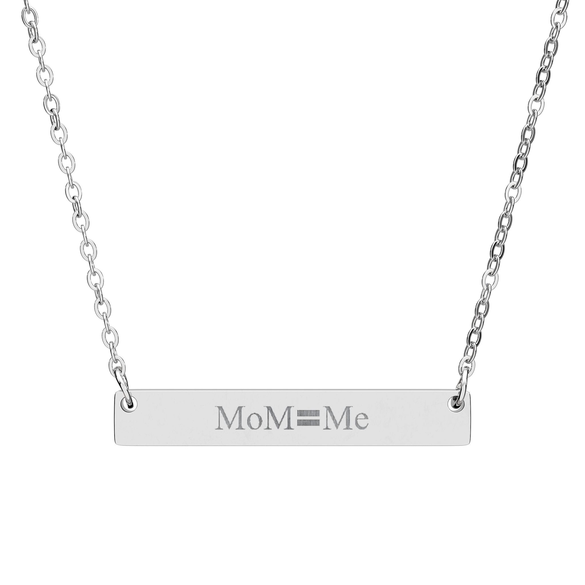 Horizontal Bar Necklace (Engraving)