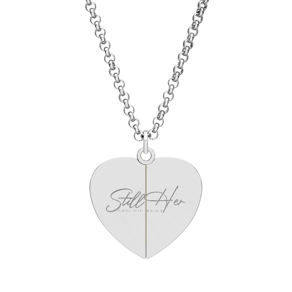 Hidden Message Heart Necklace (Engraving)
