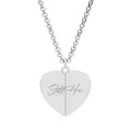 Hidden Message Heart Necklace (Engraving)