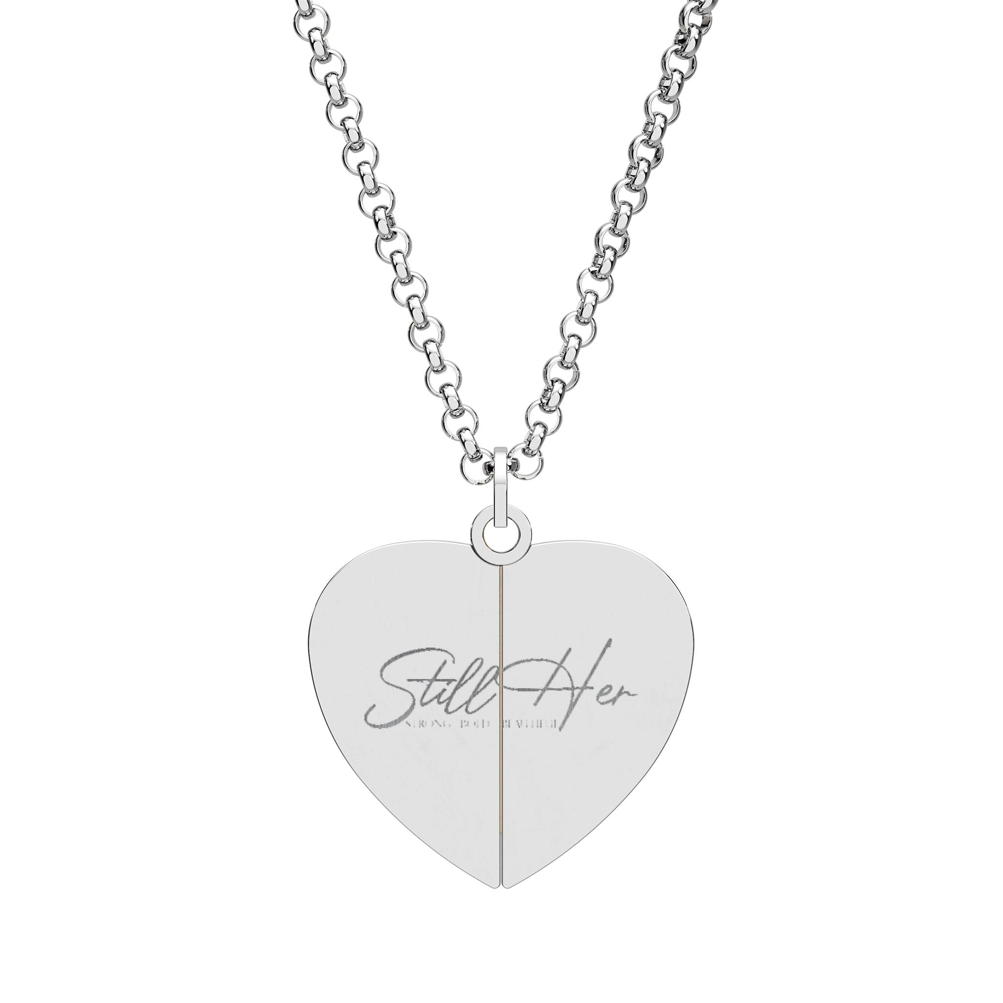 Hidden Message Heart Necklace (Engraving)