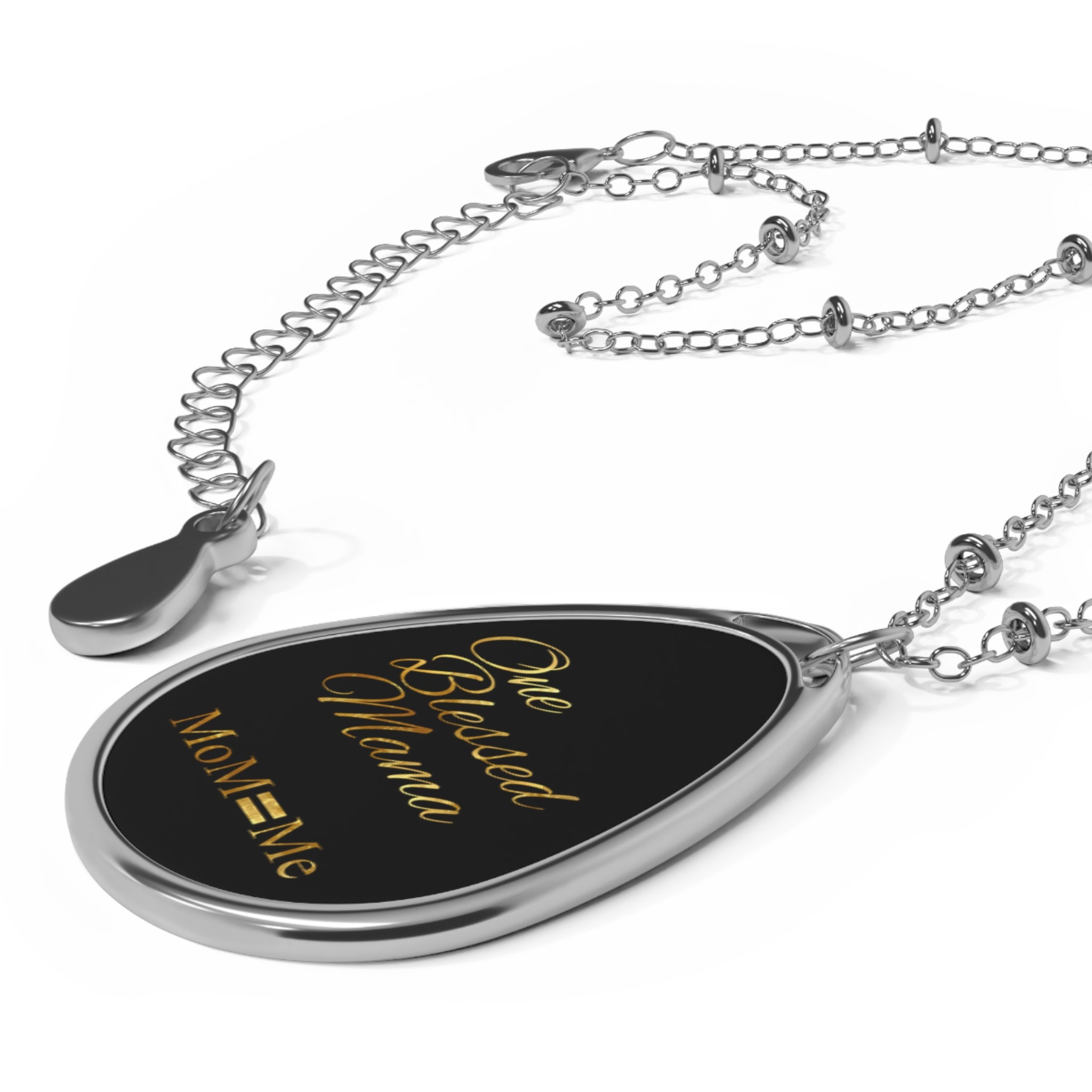 One Blessed Mama Oval Necklace