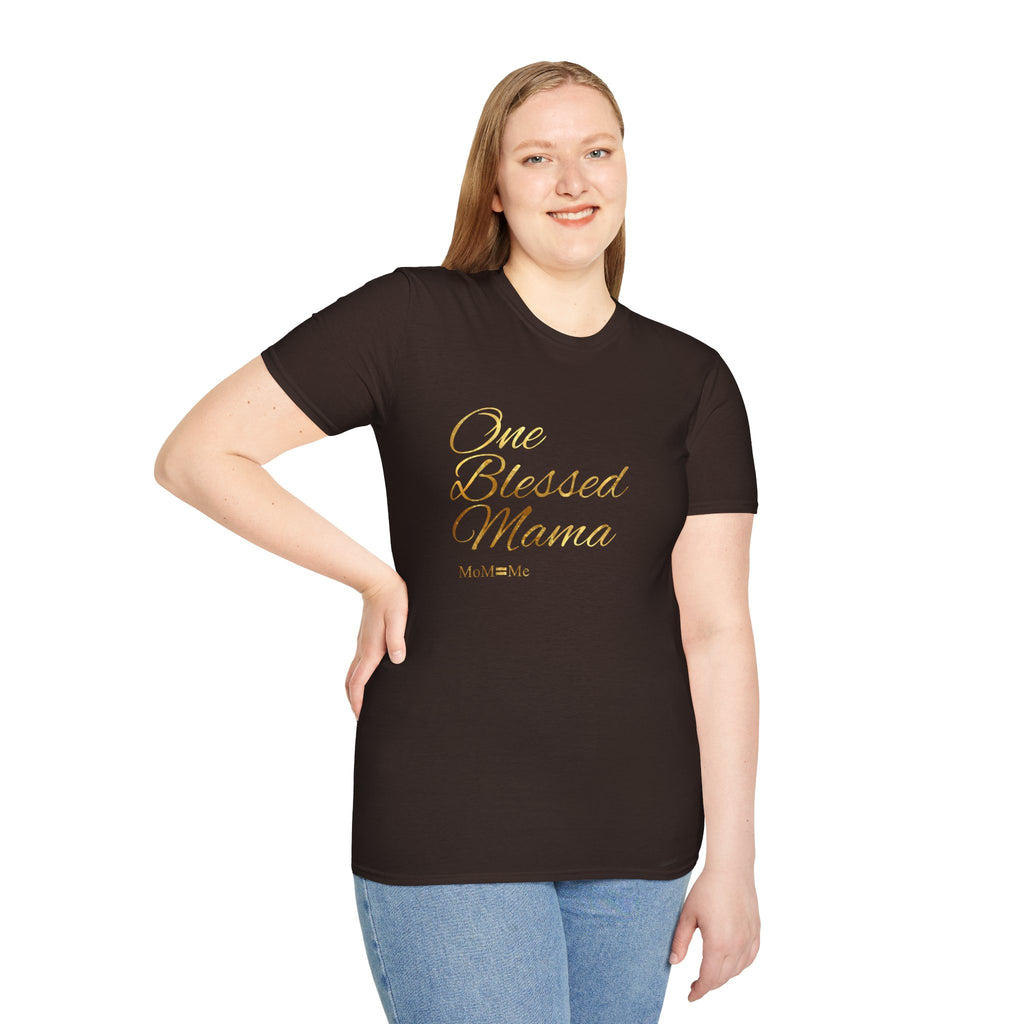 MoM=Me One Blessed Mama – Women’s Softstyle T-Shirt