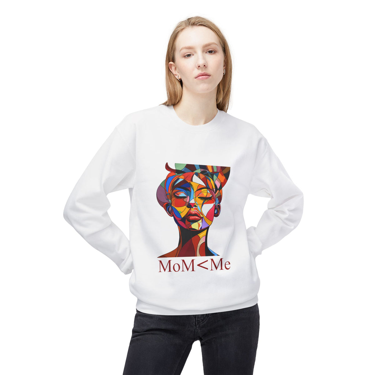 Luxury MoM < Me Unisex Midweight Softstyle Fleece Crewneck Sweatshirt