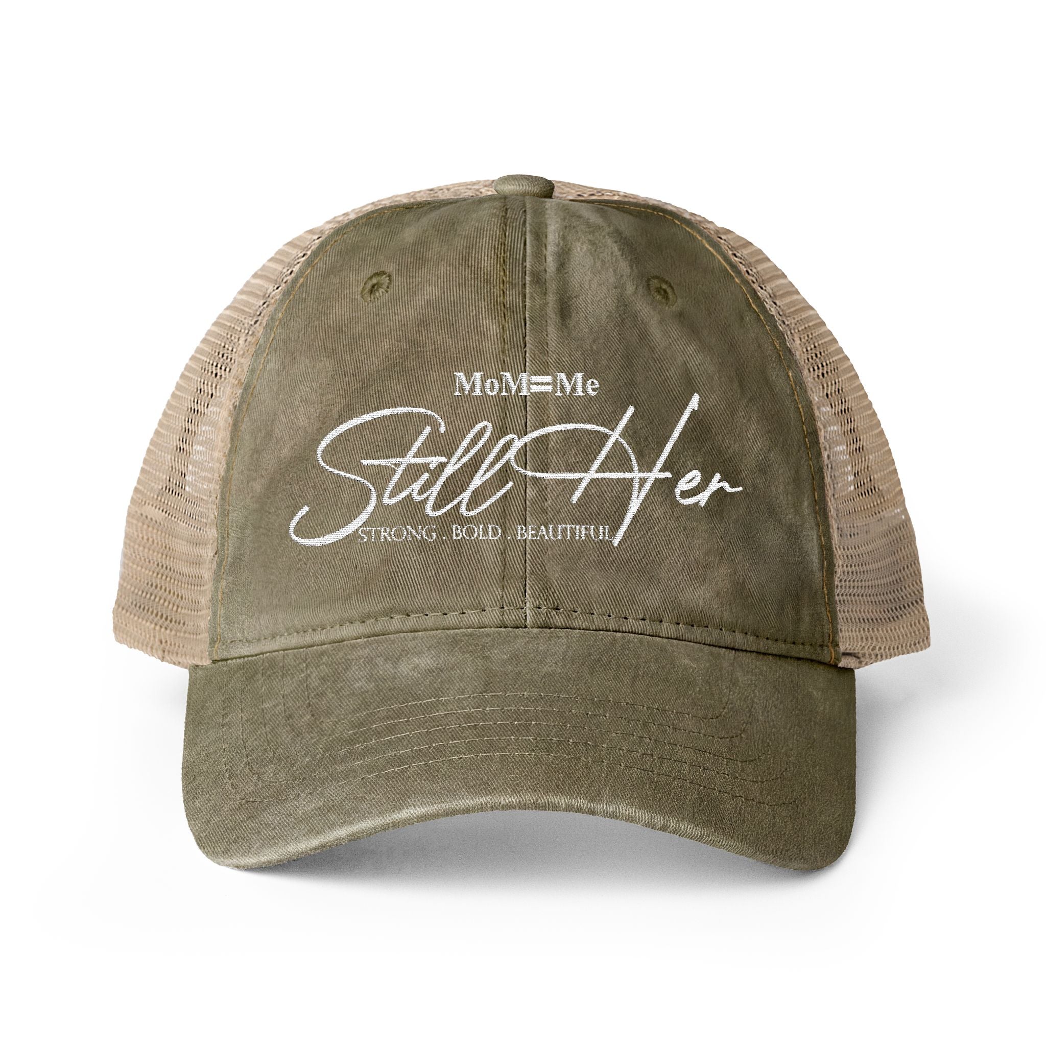 MoM = Me “Still Her” Luxe Women's Washed Mesh Cap