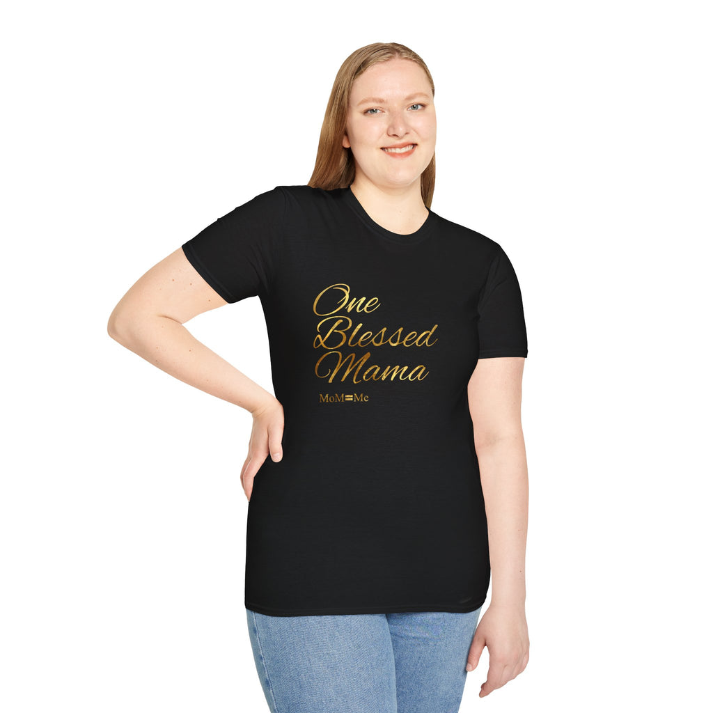 MoM=Me One Blessed Mama – Women’s Softstyle T-Shirt