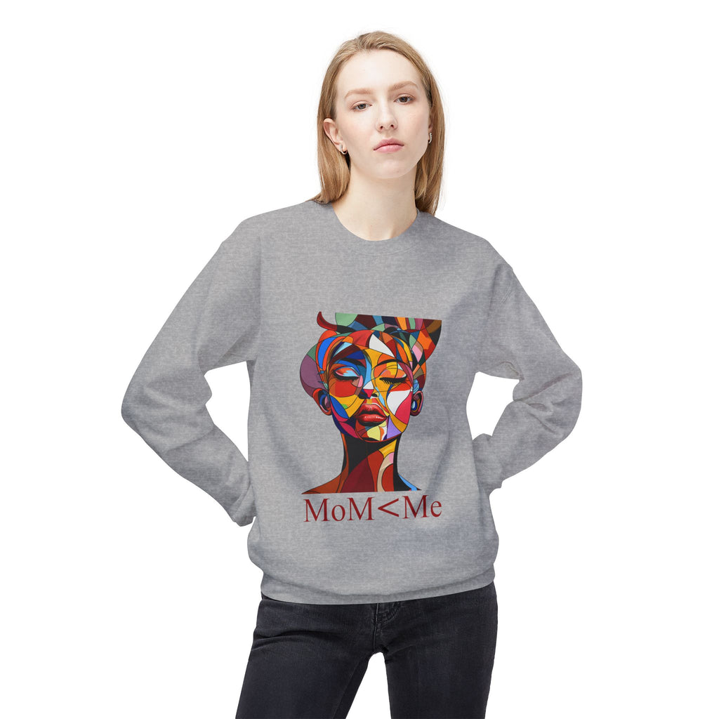 MoM < Me Unisex Midweight Softstyle Fleece Crewneck Sweatshirt