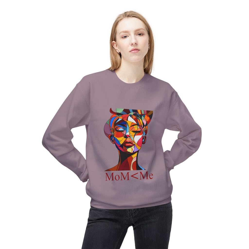 MoM < Me Unisex Midweight Softstyle Fleece Crewneck Sweatshirt
