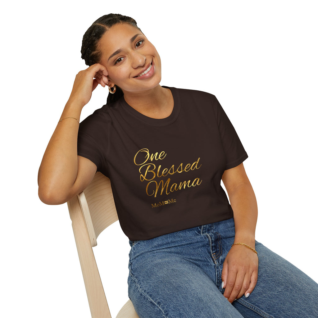 MoM=Me One Blessed Mama – Women’s Softstyle T-Shirt