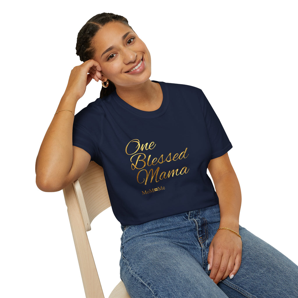 MoM=Me One Blessed Mama – Women’s Softstyle T-Shirt