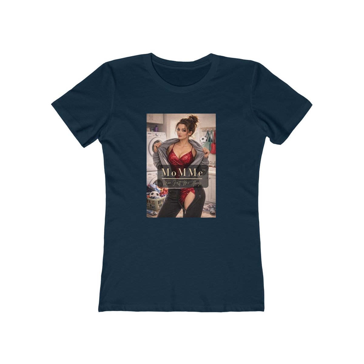 MoM=Me Basic "Mom First, Me Always" Boyfriend Tee for Women