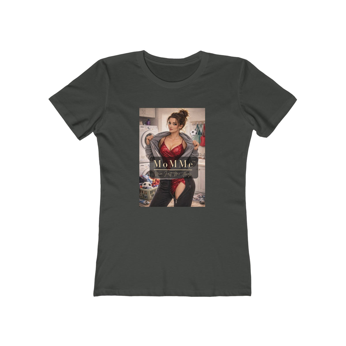 MoM=Me Basic "Mom First, Me Always" Boyfriend Tee for Women