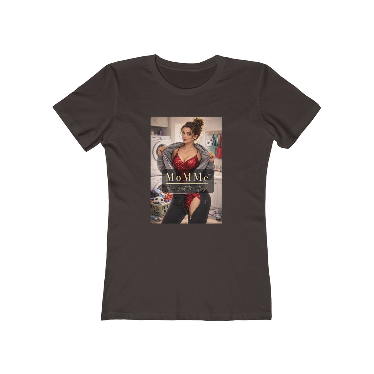 MoM=Me Basic "Mom First, Me Always" Boyfriend Tee for Women