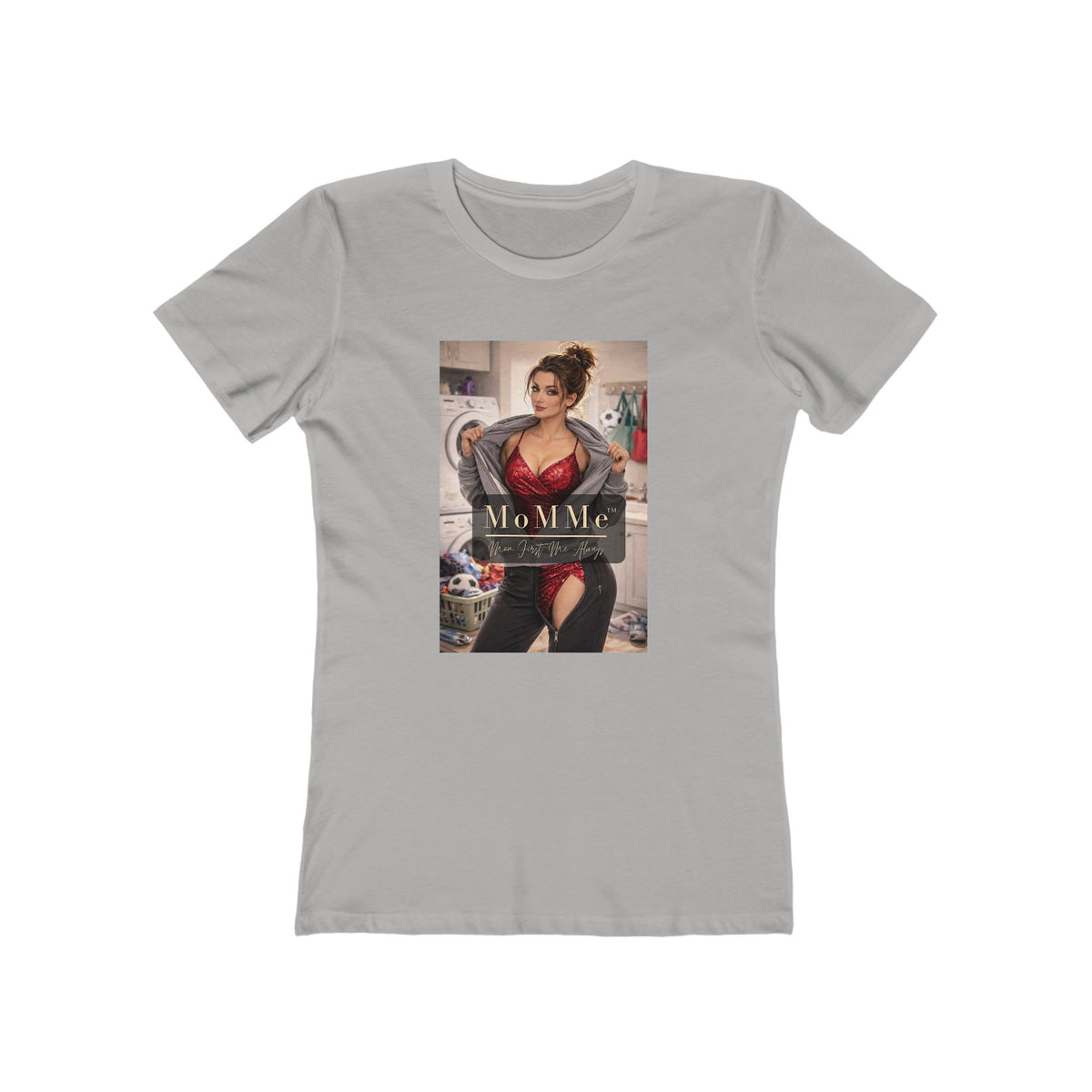 MoM=Me Basic "Mom First, Me Always" Boyfriend Tee for Women