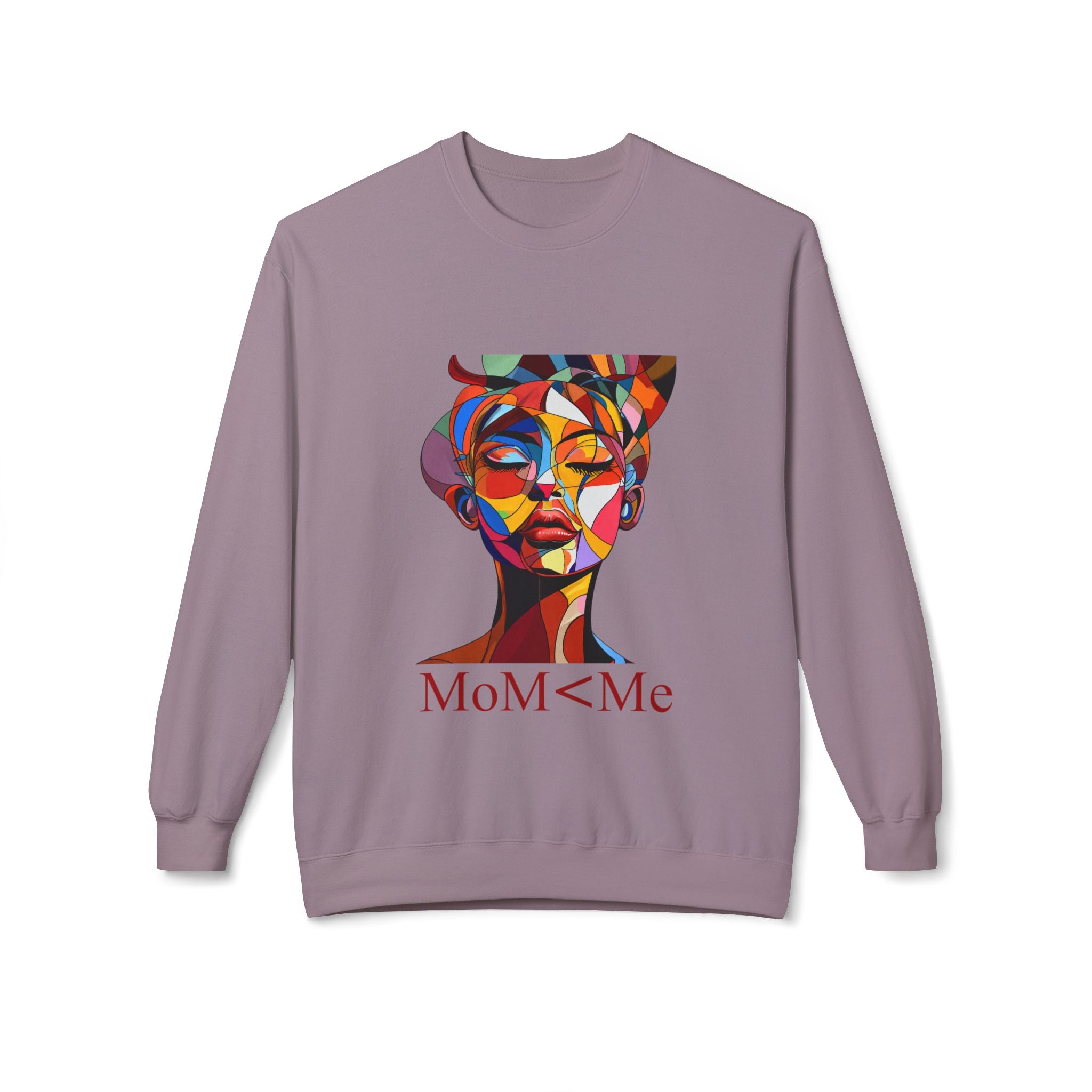 MoM < Me Unisex Midweight Softstyle Fleece Crewneck Sweatshirt