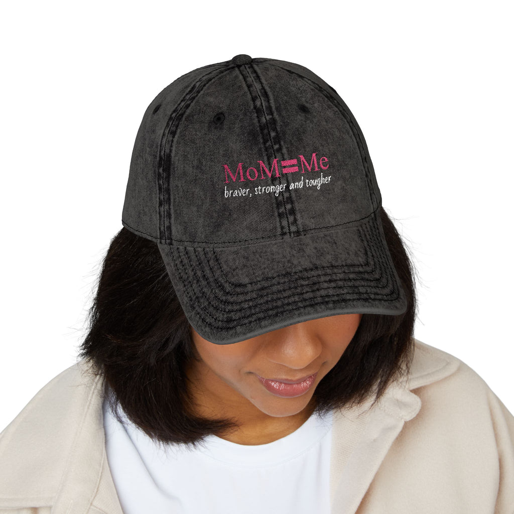 MoM = Me “Braver, Stronger and Tougher” Vintage Cap (Embroidery)