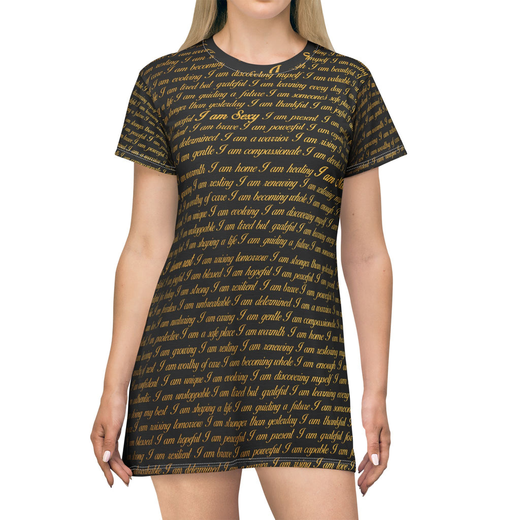 MoM=Me Expression T-Shirt Dress (AOP)