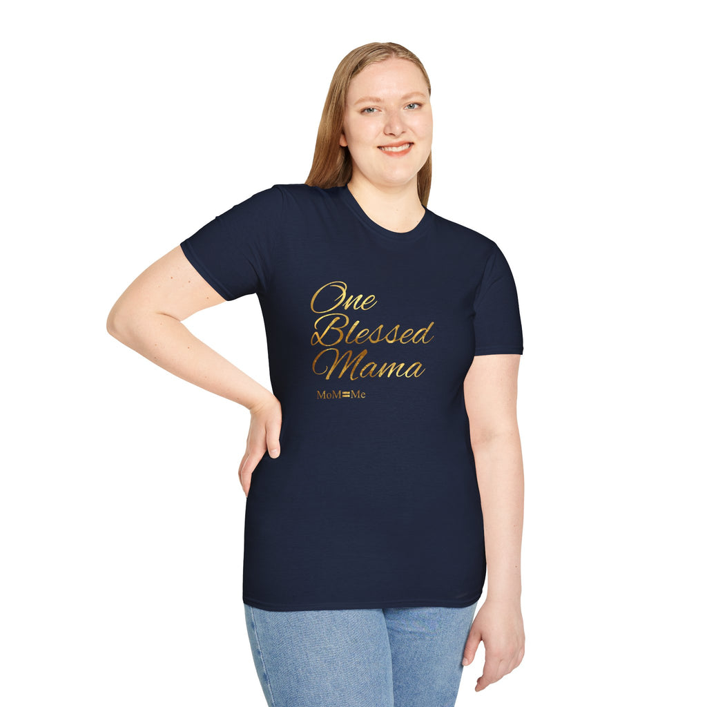 MoM=Me One Blessed Mama – Women’s Softstyle T-Shirt
