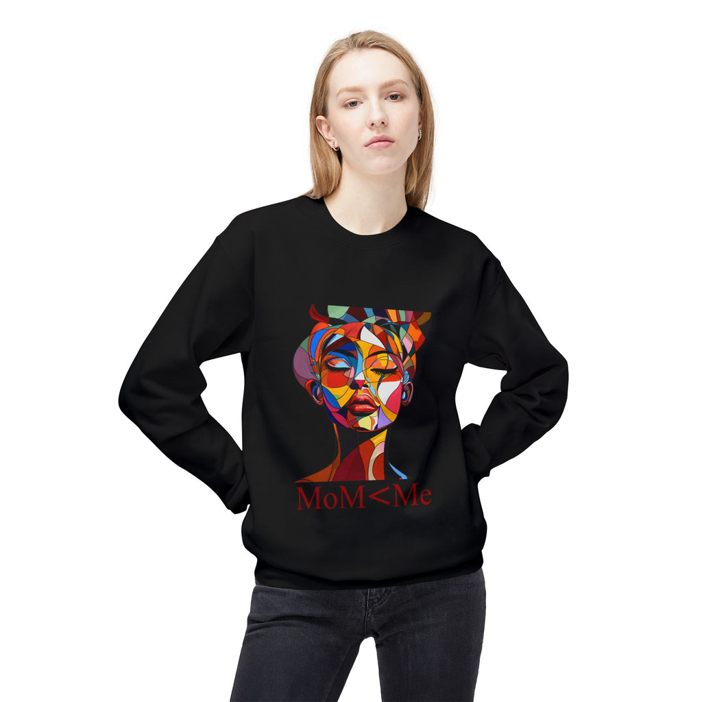 MoM < Me Unisex Midweight Softstyle Fleece Crewneck Sweatshirt