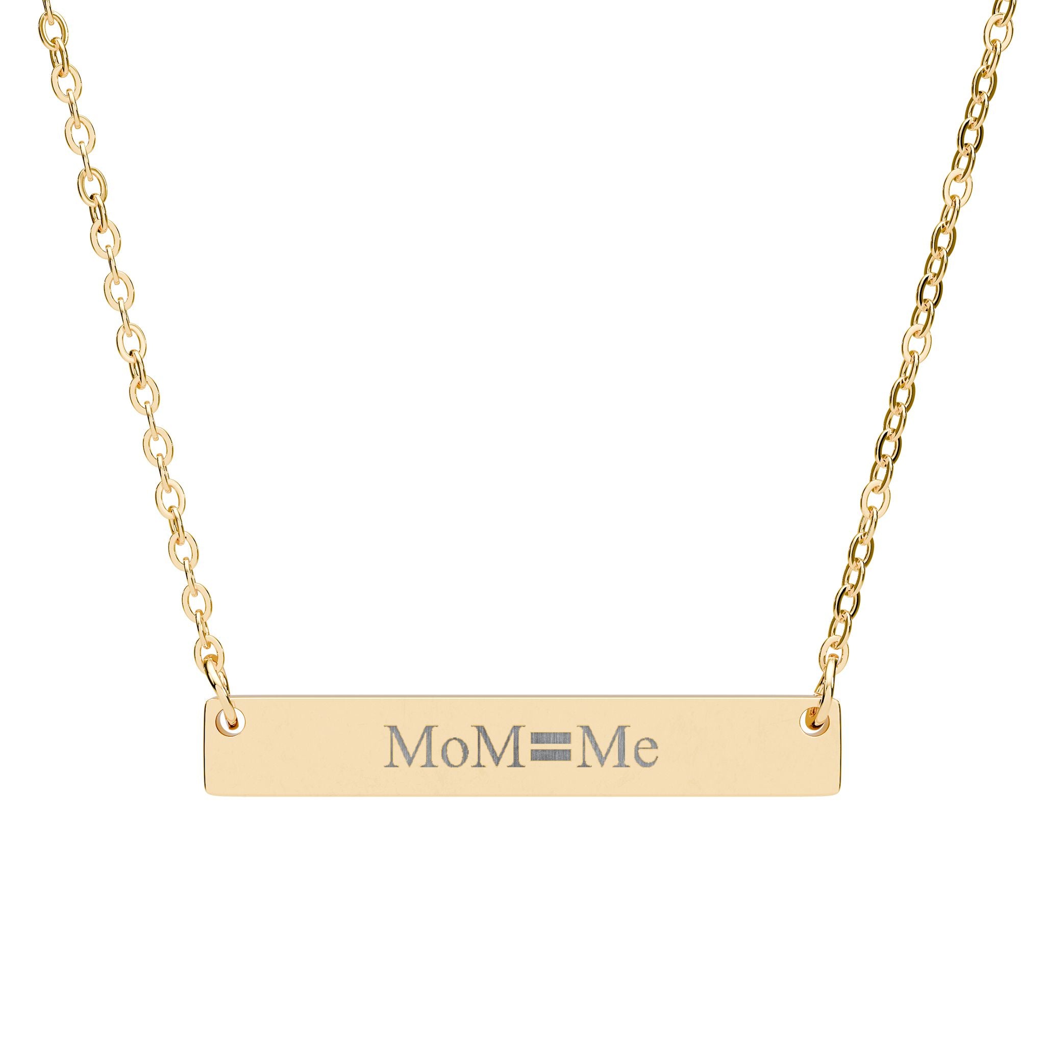 Horizontal Bar Necklace (Engraving)