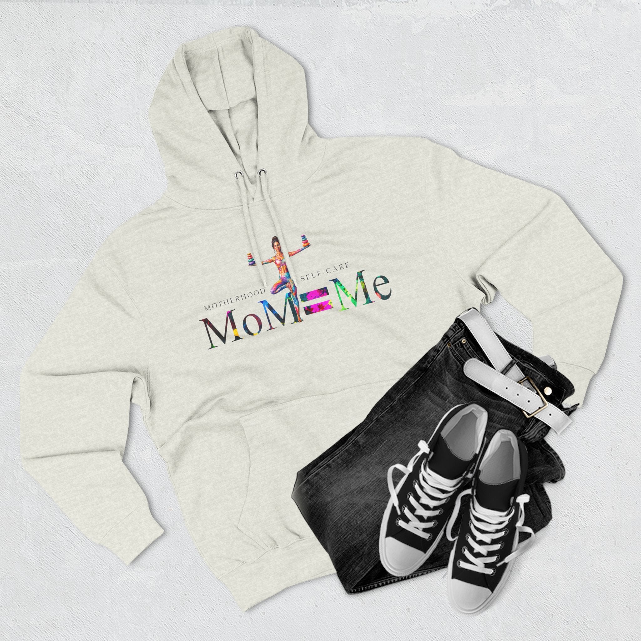MoM=Me Three-Panel Fleece Hoodie – Motherhood & Self-Care
