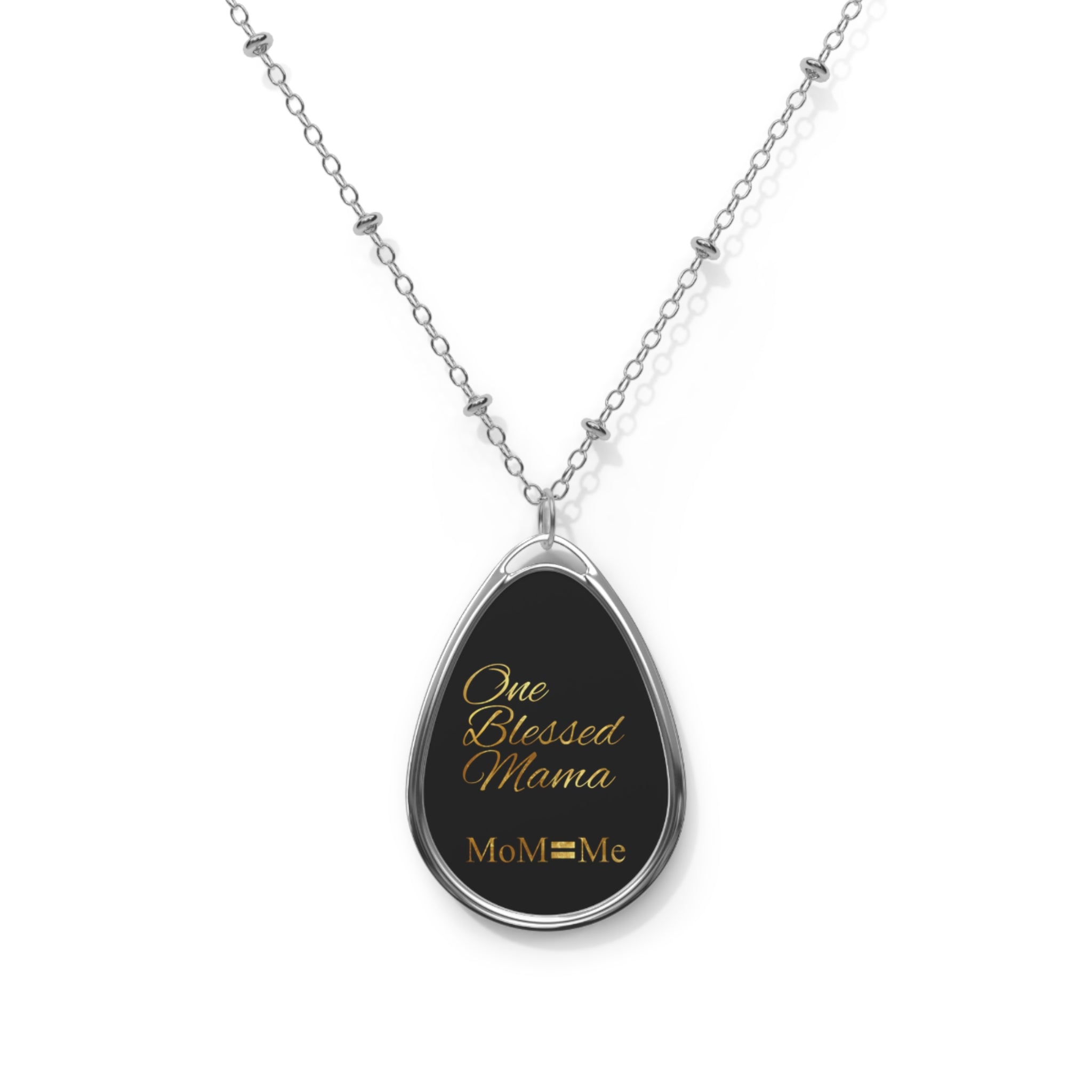 One Blessed Mama Oval Necklace
