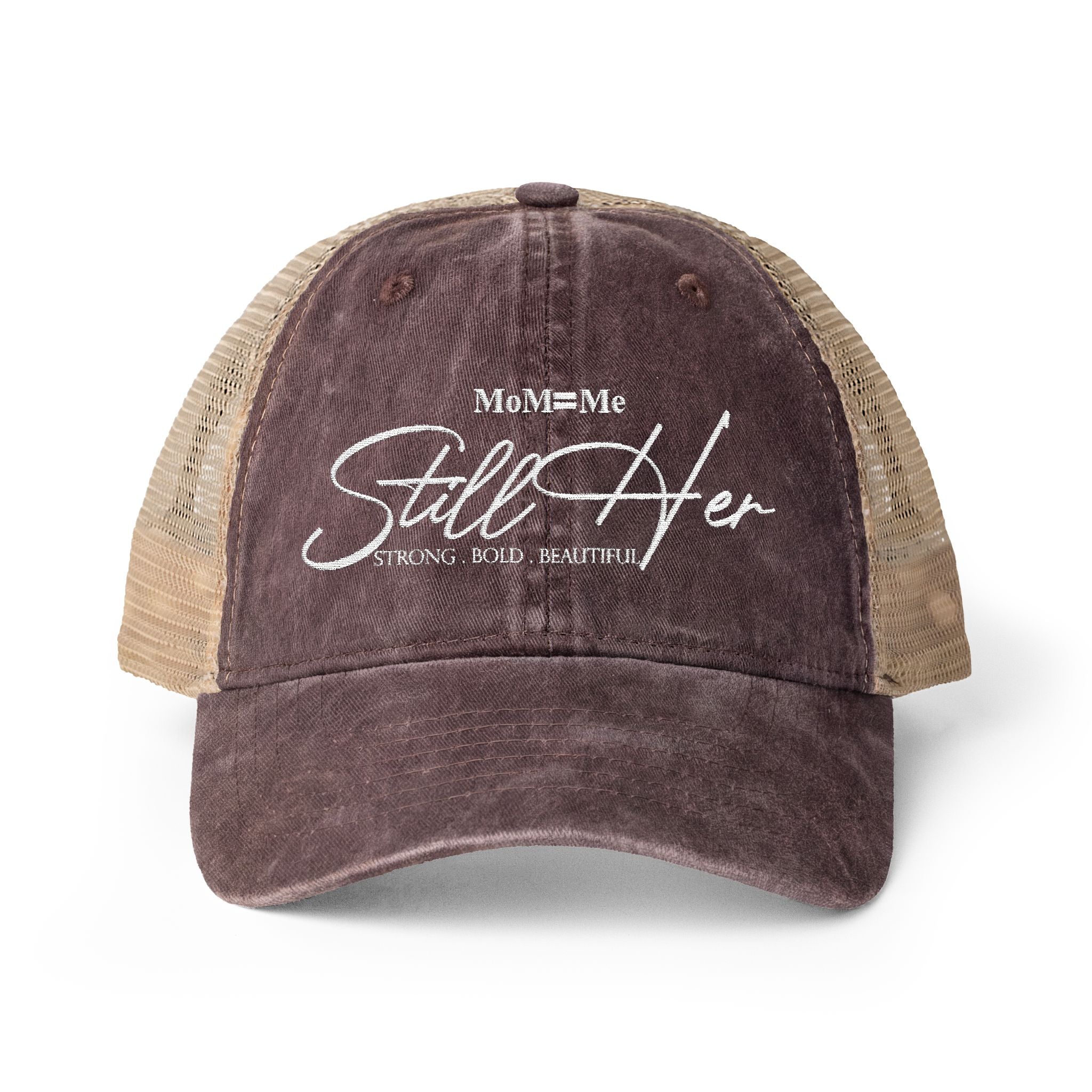 MoM = Me “Still Her” Luxe Women's Washed Mesh Cap