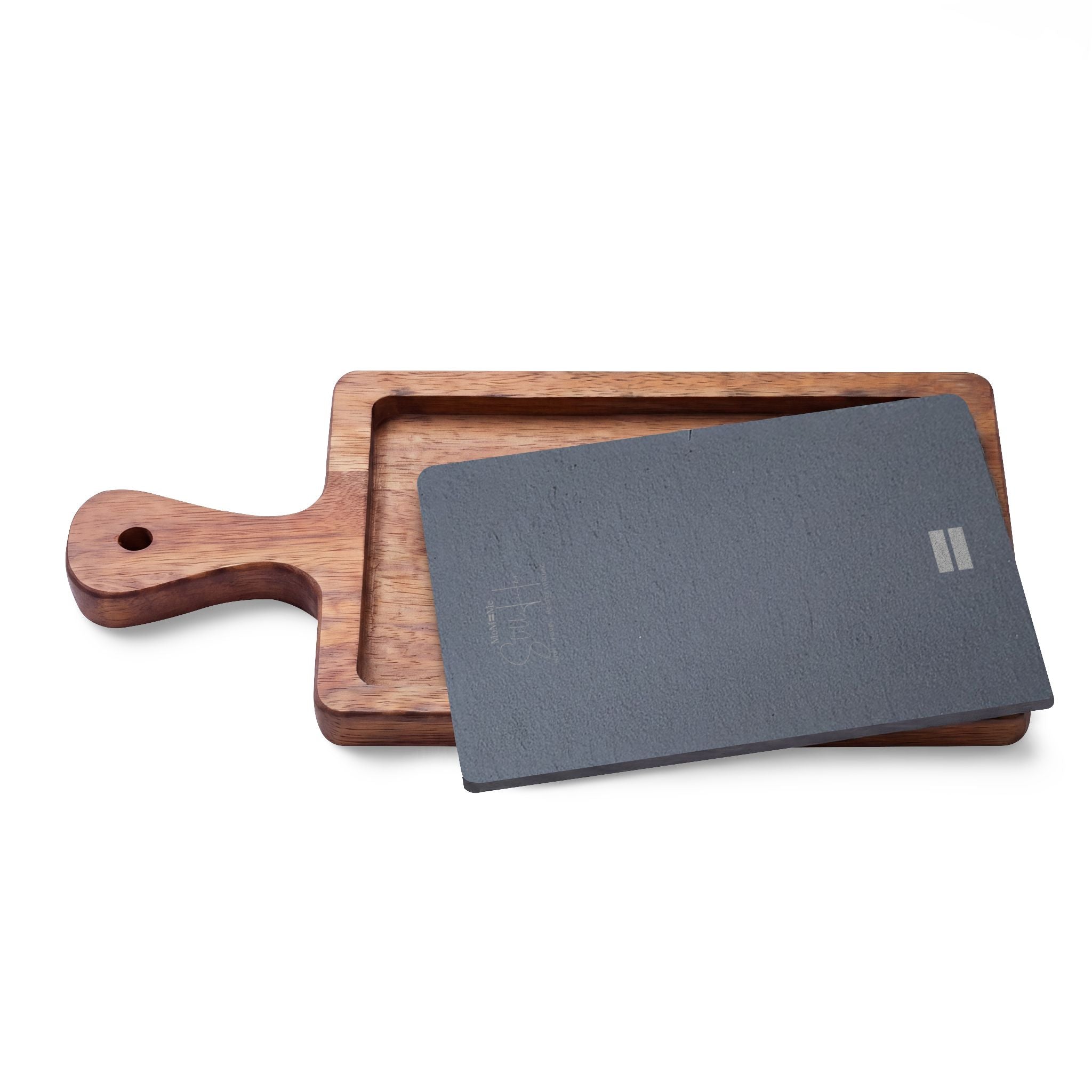 Premium MoM=Me “Still Her” Charcuterie Board — Engraved Acacia & Slate