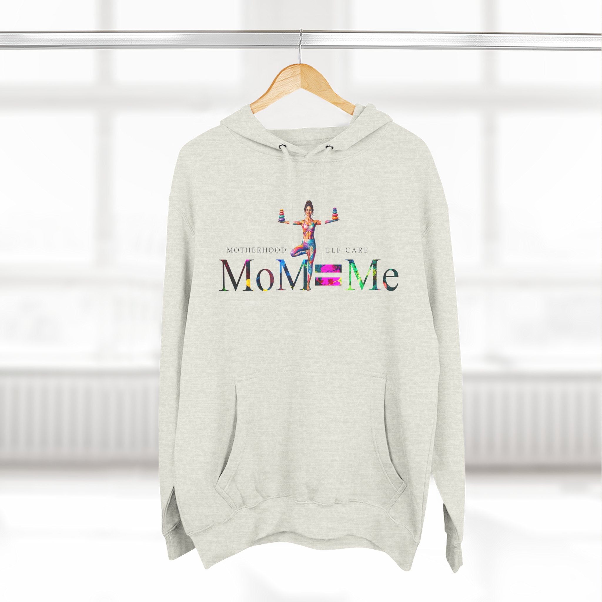 MoM=Me Three-Panel Fleece Hoodie – Motherhood & Self-Care